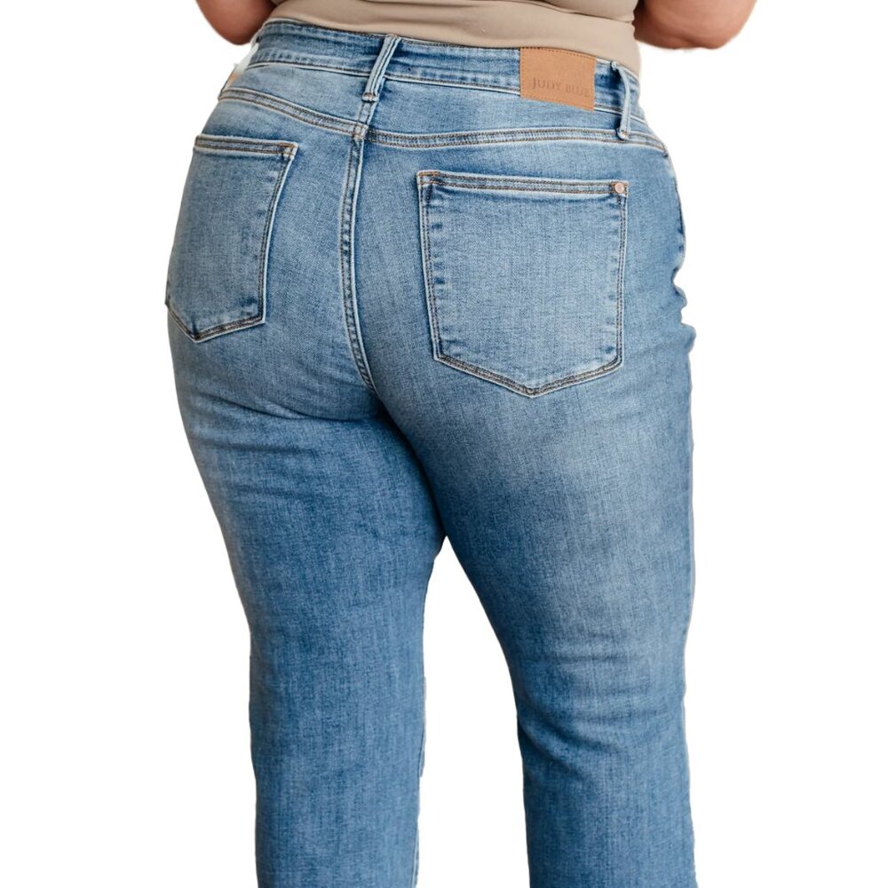 GENEVIEVE MID RISE VINTAGE BOOTCUT JEANS by JUDY BLUE - Picture 3 of 8